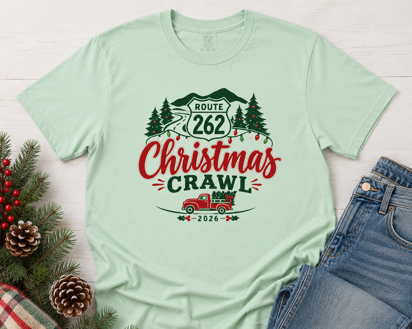 2026 Route 262 Christmas Crawl t-shirt